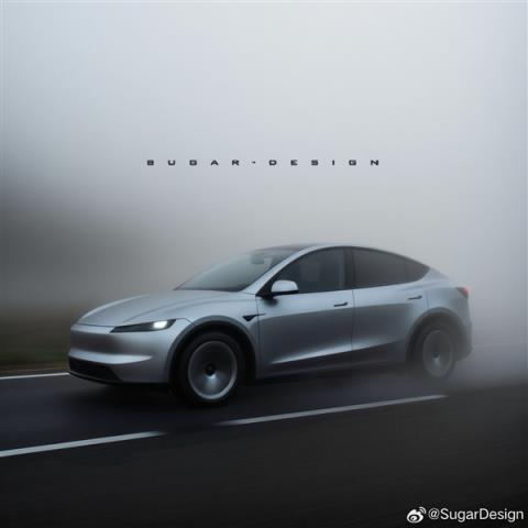 好钢用到刀刃上！博主绘制廉价版特斯拉ModelY效果图(图5)