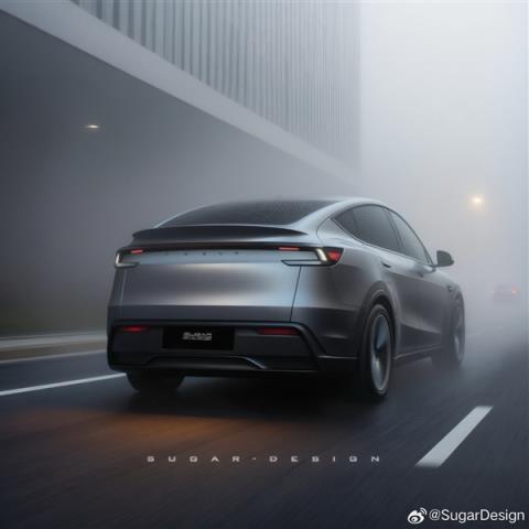 好钢用到刀刃上！博主绘制廉价版特斯拉ModelY效果图(图9)