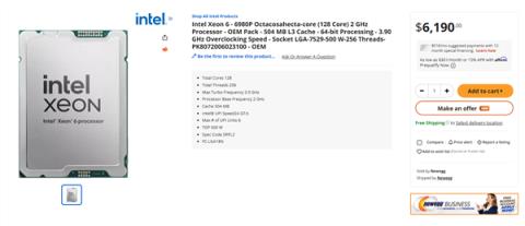 只剩原价一半！Intel旗舰至强66980P价格腰斩至6190美元史低(图1)