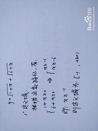 函数y=√(1+x)+√(6+x)的图像-趣考网