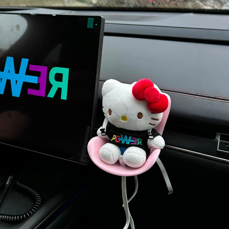 超萌拉布布公仔汽车出风口安全座椅，潮流出行新宠！