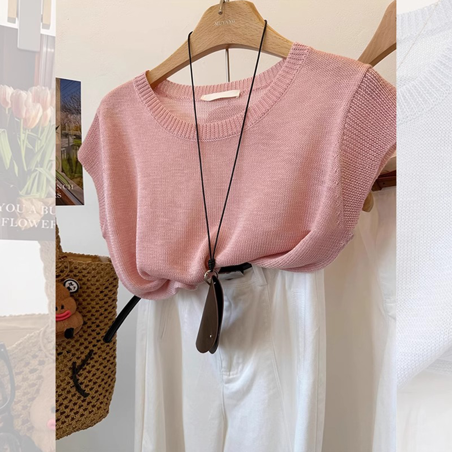 法式克莱因蓝冰丝短袖针织衫:2025夏季减龄神器,穿上就是时尚焦点-图1 法式克莱因蓝冰丝短袖针织衫:2025夏季减龄神器,穿上就是时尚焦点-图1