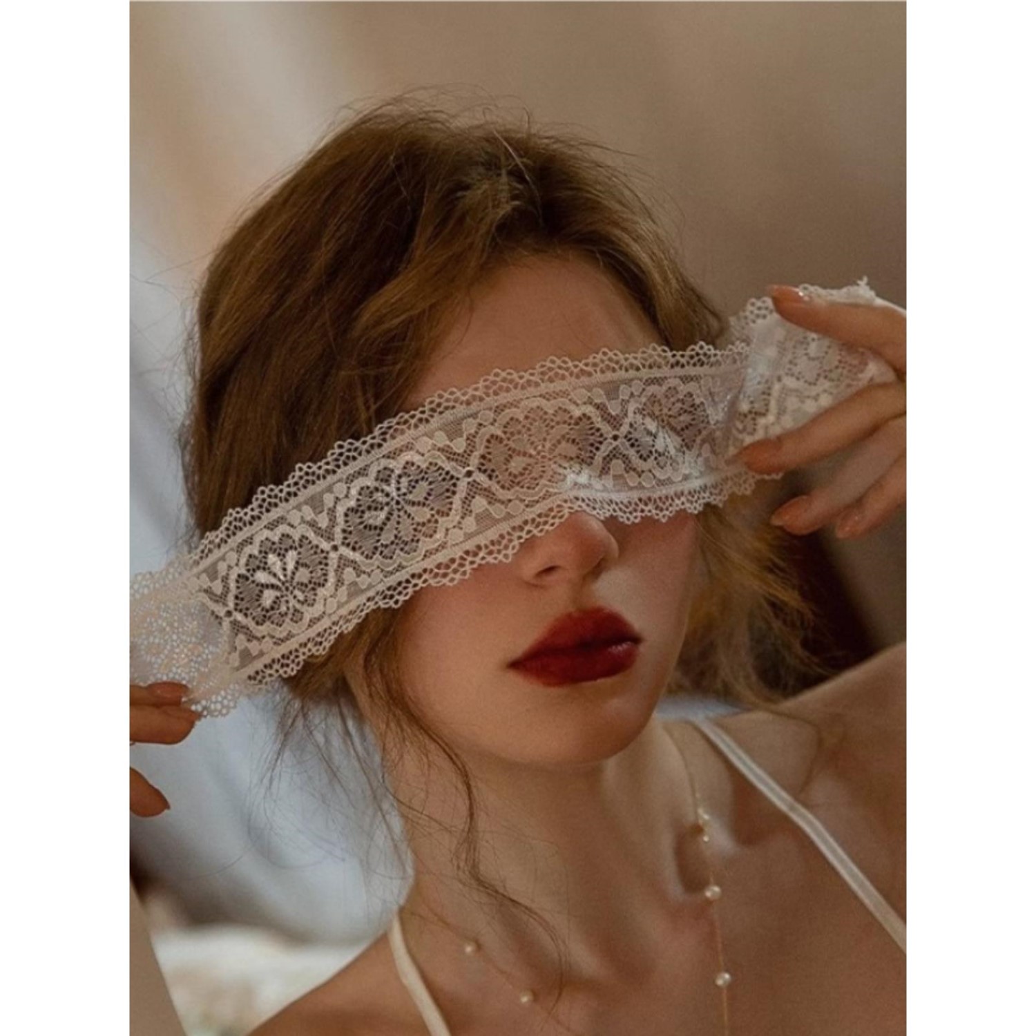 高颜值眼罩，禁欲系蕾丝眼罩，性感遮光蒙眼丝带诱惑，神秘情调派对面罩