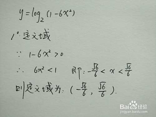 函数y=log2(1-6x^2)的图像示意图-趣考网