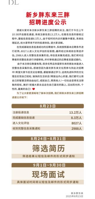 保安保洁要本科学历 胖东来深夜公示新店招聘进度：8.3万人简历成功投递(图1)