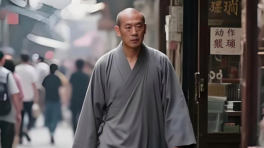男子穿僧服疑有不雅行为被警方控制