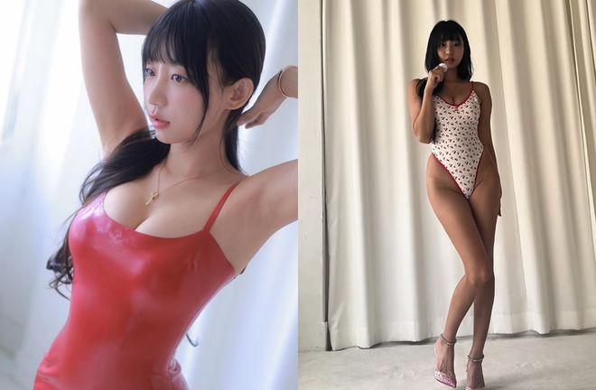 童颜女神下半身没穿?转身露出蜜桃臀线条