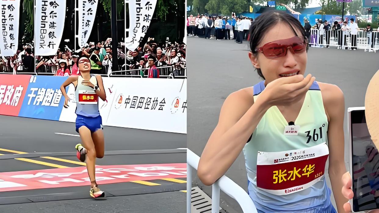 女护士马拉松夺冠后哽咽喊话领导