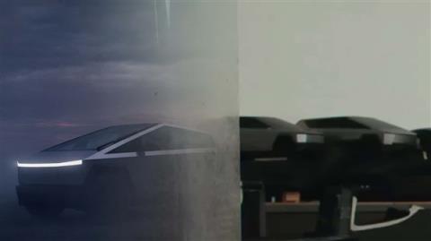 Cybertruck赛博皮卡风格 特斯拉神秘大型SUV首次曝光(图2)
