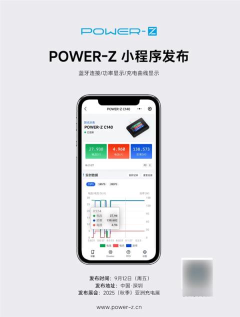快充测试工具POWER-Z小程序官宣：支持蓝牙连接、功率显示(图1)