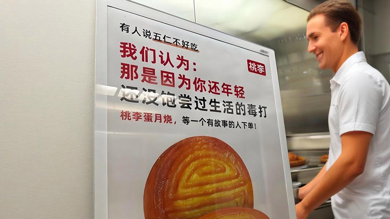 桃李面包广告:没饱尝过生活的毒打!