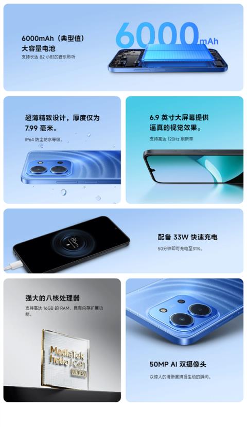 小米手机全球销量最高系列！REDMI15C正式发布：百元良心神机(图5)