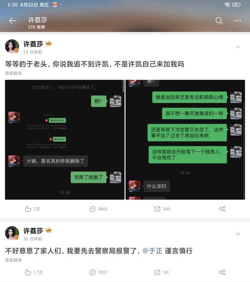 许荔莎回应聊天截图是假的