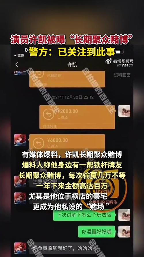 警方回应许凯被曝长期聚众赌博