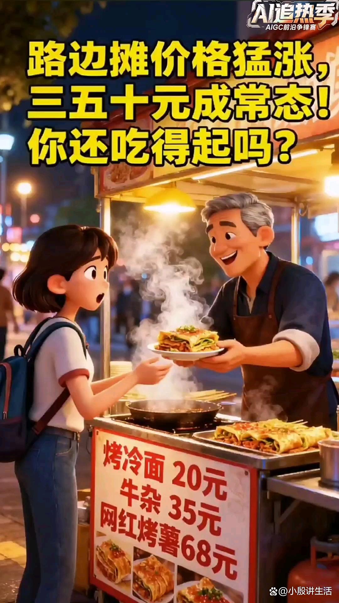 路边摊比门店还贵:动辄三四十元?许多人对此表示不理解!