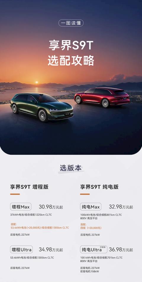 中国最美行政旅行车30.98万起 一图选出最适合你的享界S9T(图1)