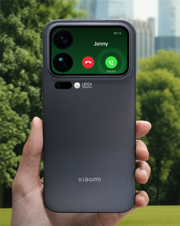 小米17 Pro系列背屏交互演示：支持自拍预览、接打电话、信息展示