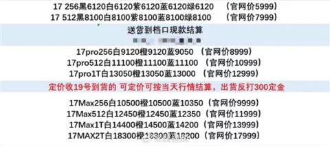首发抢到赚到 第一批iPhone17系列加价卖(图3)