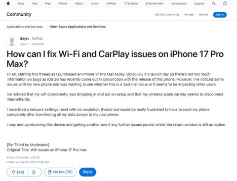 首发用户反馈iPhone17/iPhoneAir出现Wi-Fi断连：影响体验(图4)