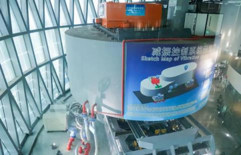 台风“桦加沙”来袭 广州塔1200吨“定塔神器”出现明显摆动(图2)