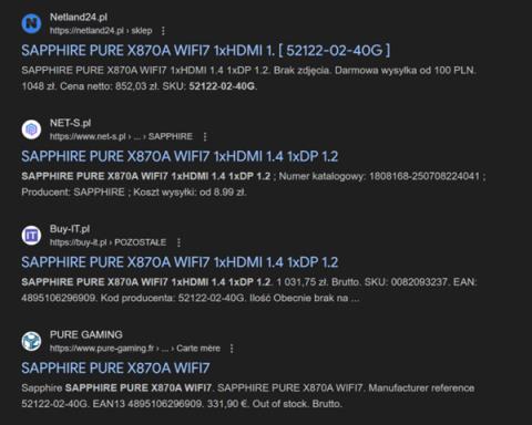 蓝宝石首款X870主板！高端X870APURE现身：标价约2300元(图3)