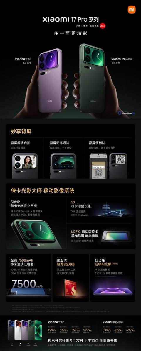 最贵的最抢手！雷军：小米17ProMax首销占比超50% 打破25年国产单机记录(图6)