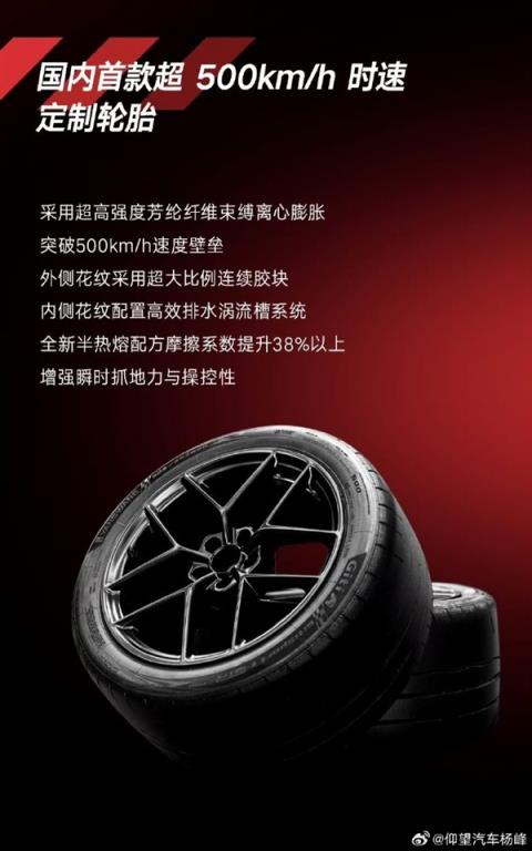 地表最快汽车！仰望U9X轮胎揭秘：国内首款超500km/h定制轮胎(图2)