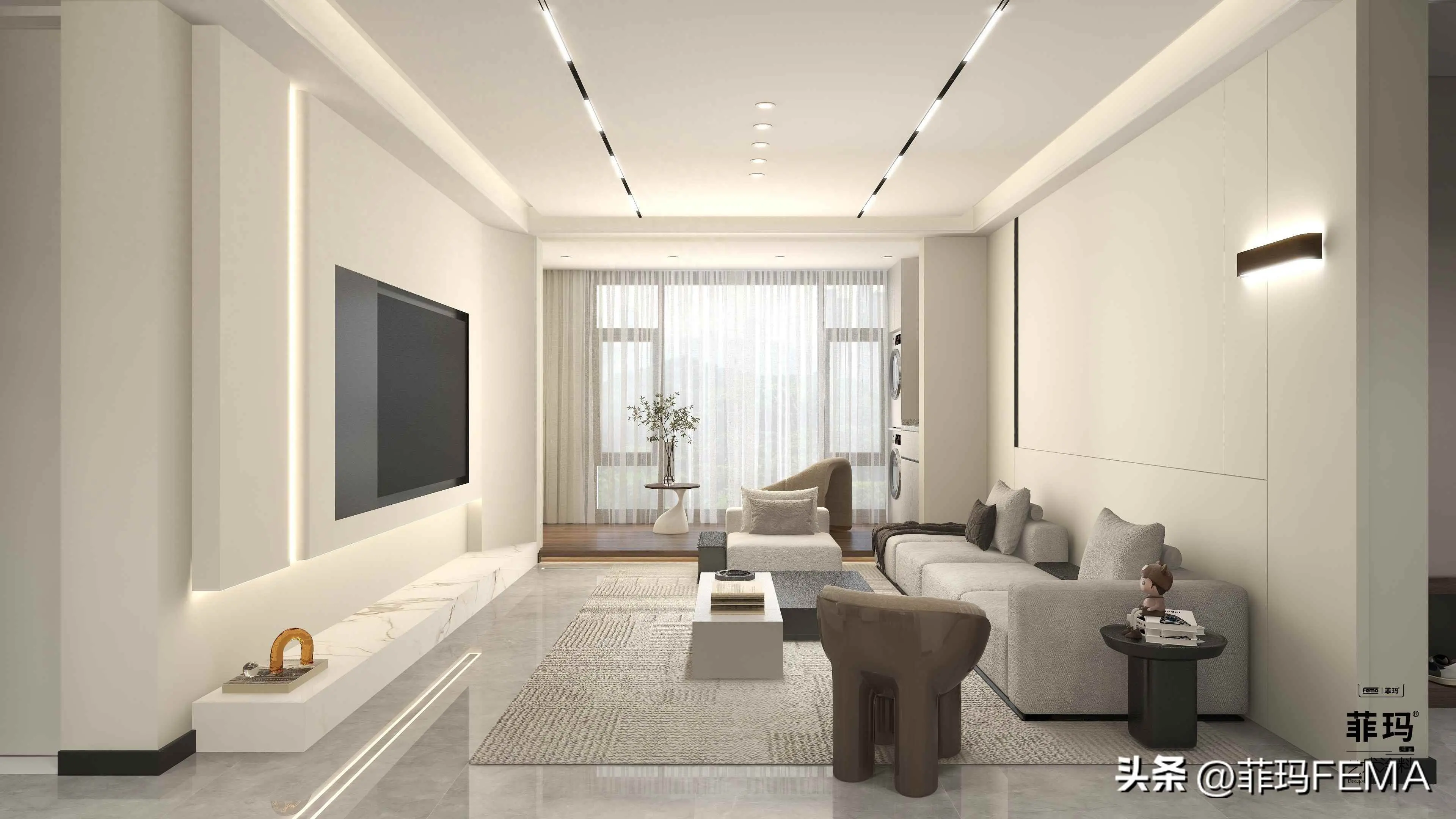 客厅为什么用浅色系？浅色系现代极简，高级显大