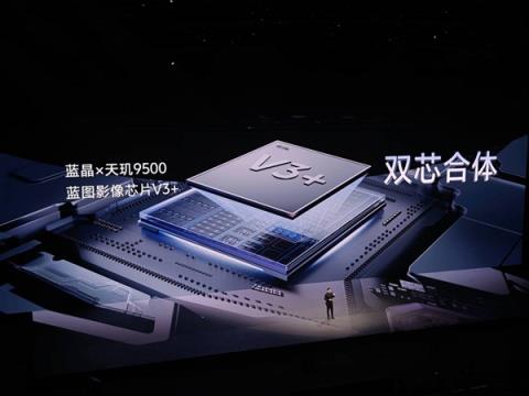 vivo蓝晶天玑9500搭载影像芯片V3+ 黄韬：双芯合体 史无前例(图2)