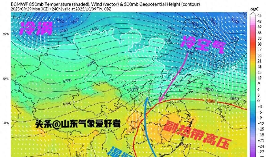 山东将迎160毫米大暴雨？分析:副高异常偏西偏强，气旋暴雨来袭！