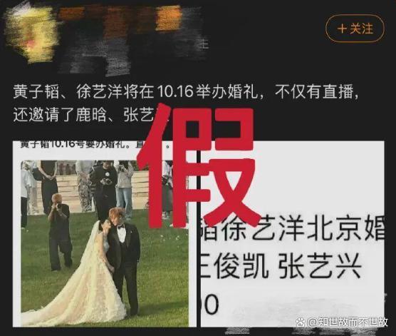 黄子韬徐艺洋婚礼背后:一场与黄牛、流言的正面交锋