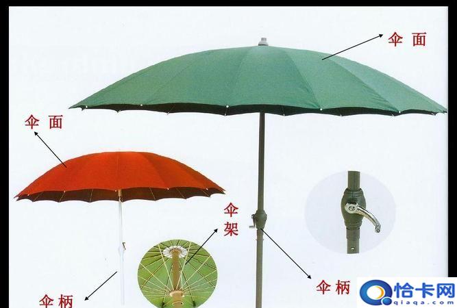 伞柄是哪个位置,雨伞各个部位的名称