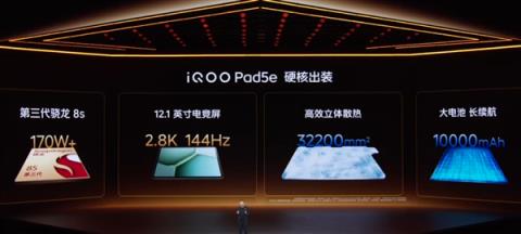 1999元起！iQOOPad5e发布：12.1英寸大屏+第三代骁龙8s(图1)