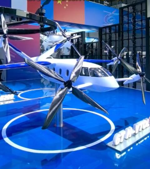 六旋翼混动飞行器亮相：载重600公斤、航程600千米(图1)
