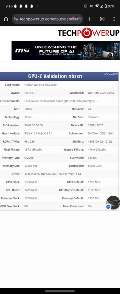 GTX2080Ti原型卡重出江湖：完整的384-bit12GB显存(图3)