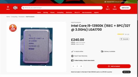 花2000元买颗二手i9-13900K：结果当天就崩溃！