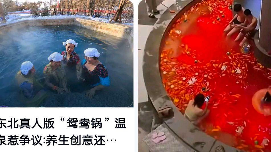 东北现真人版“鸳鸯锅”商家回应?网友:蔬菜泡澡头一回见健康否