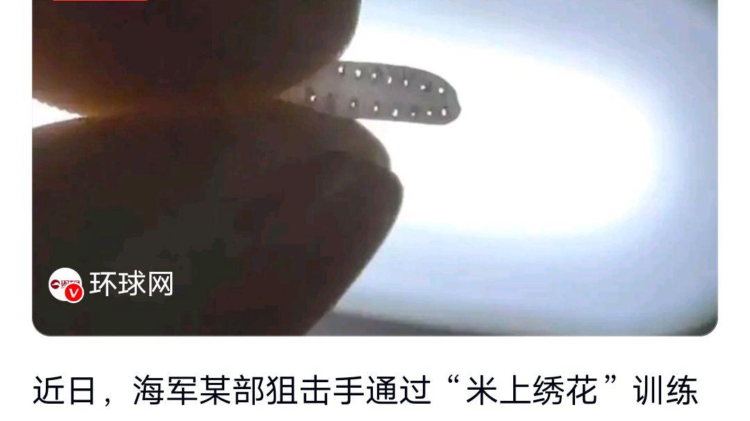 狙击手有多稳?网友:“米上绣花”练功夫没想到