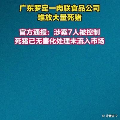 广东一地肉联公司200多头死猪堆满门口?涉嫌非法处置7人被控制