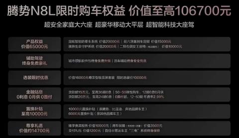 同级最多电机!三排六座SUV腾势N8L上市:29.98万起(图4)