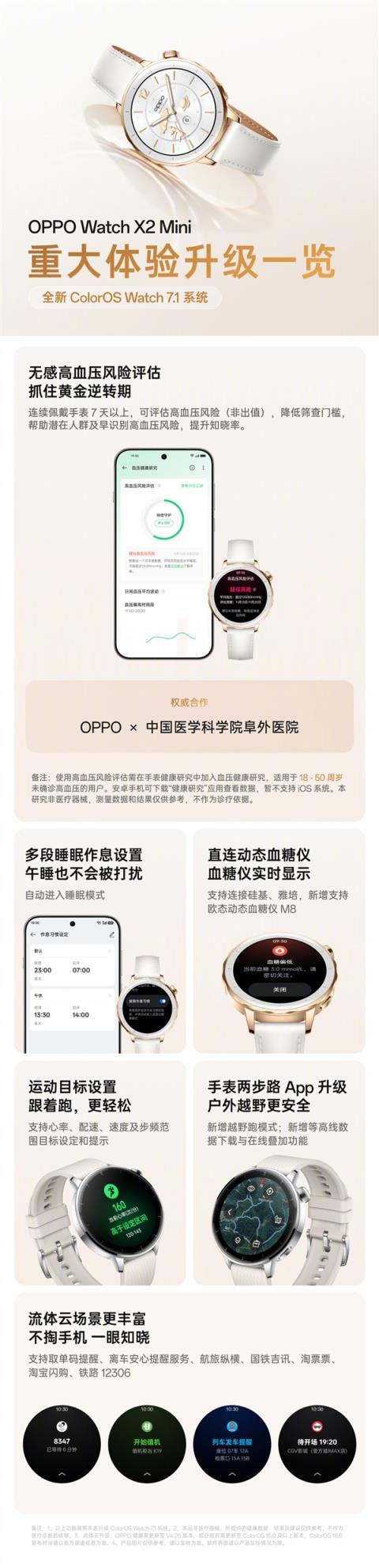 18K小金表升级！OPPOWatchX2Mini新增支持高血压风险评估研究(图3)