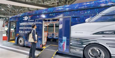 两款专为日本打造 比亚迪J6、J7、K8纯电巴士亮相东京车展(图8)