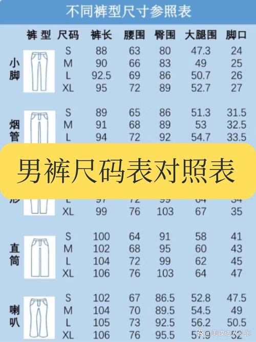 裤子尺码105是多大?裤子105cm