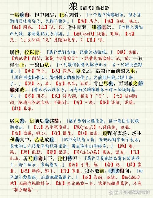 狼三则其三文言文断句?狼三则文言文翻译其二