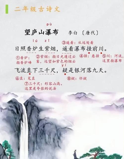 瀑布作者是谁怎么读？瀑布谁写