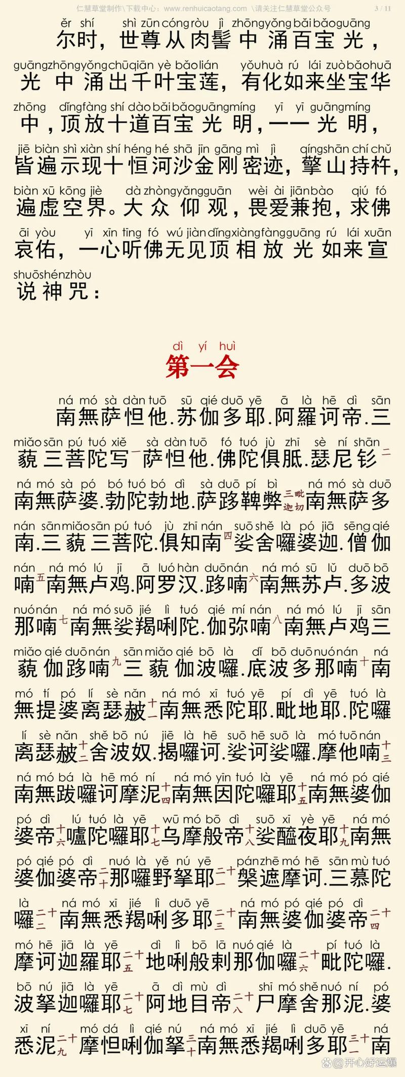 楞严经讲解无量光明网？楞严经长还是无量寿经