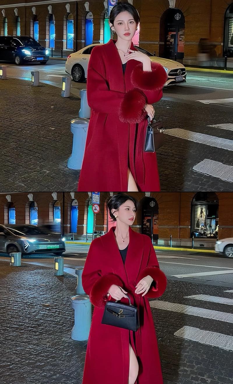 酒红色毛呢大衣应该怎么搭配好看？酒红色呢子大衣怎么搭配好看