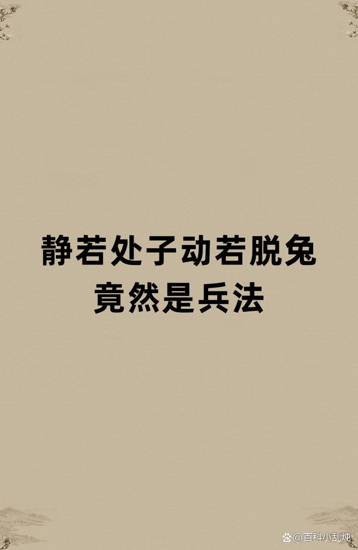 静若处子动若脱兔形容人什么意思？静若处子动若脱兔是形容什么的