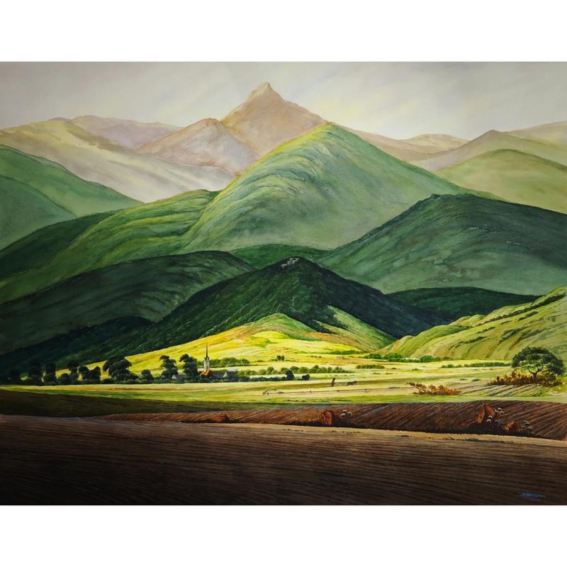 巨人山油画真迹尺寸？巨人山油画真迹尺寸图