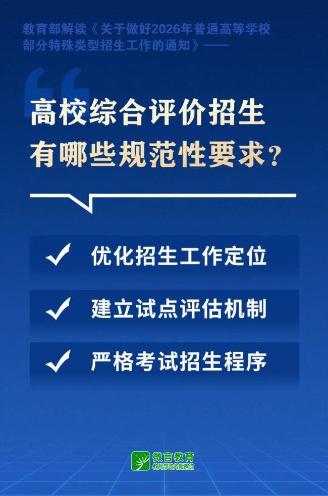 教育部解读高校特殊类型招生新要求 细化考录规范